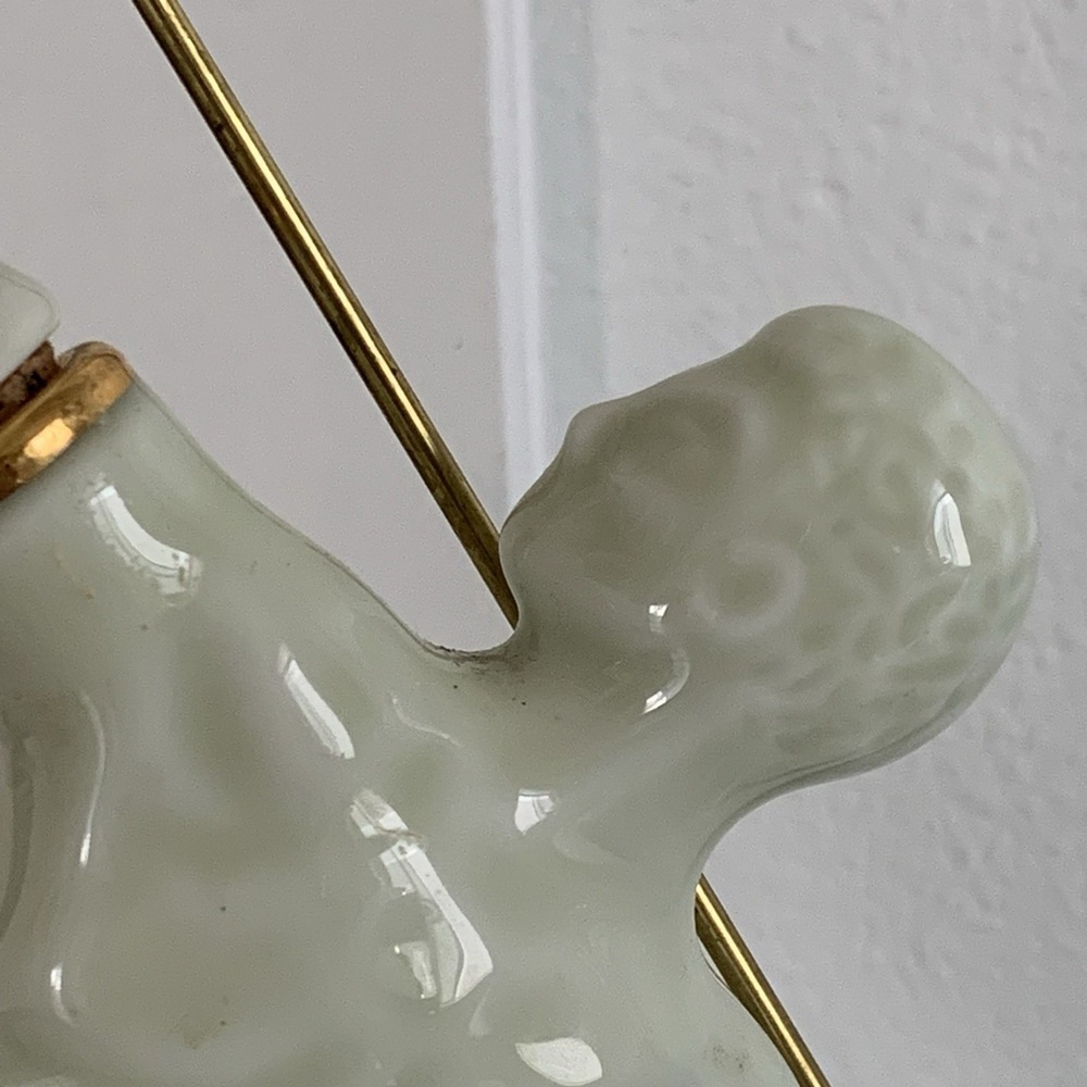 Vintage REMY MARTIN Centaur Limoges Cognac Empty Bottle Ceramic Gold Ivory - Picture 13 of 16